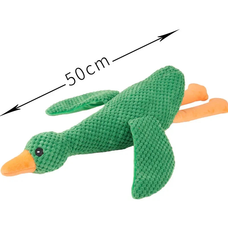 Quack Duck Dog Toy Durable The Mellowss Puppy Calming Pet Squeak Toys Soft Plush Yellow Stuffed Dog Chew Toy for Dogs Indoor