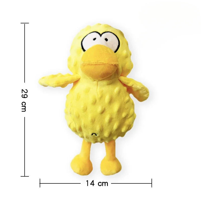 Quack Duck Dog Toy Durable The Mellowss Puppy Calming Pet Squeak Toys Soft Plush Yellow Stuffed Dog Chew Toy for Dogs Indoor