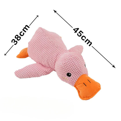 Quack Duck Dog Toy Durable The Mellowss Puppy Calming Pet Squeak Toys Soft Plush Yellow Stuffed Dog Chew Toy for Dogs Indoor