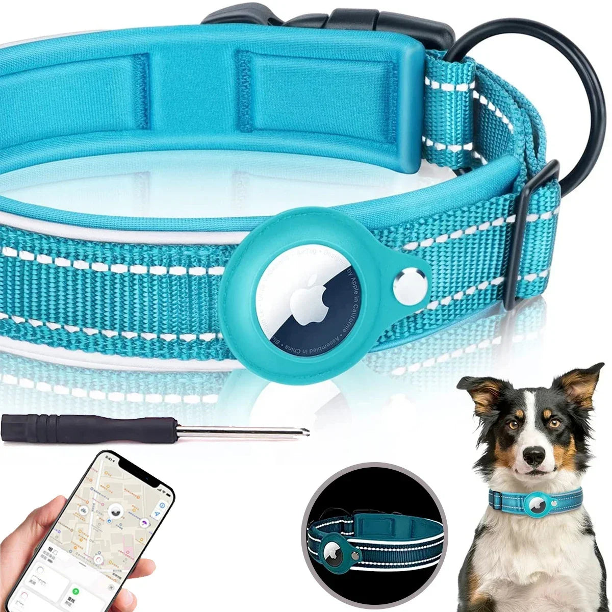 "Big Sell Off 28% & Free Ship". Apple Airtag anti-lost, latest location tracking, used to attach tracking devices, high-quality waterproof collar for dogs