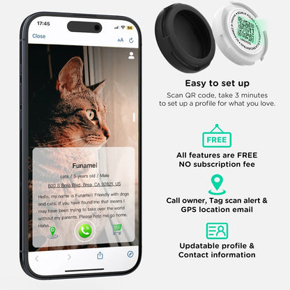 "BIG SELL OF 30% & Free ship". Cat tracking collar for attaching GPS devices with Airtag case & Dual protection reflective QR ID Tag..