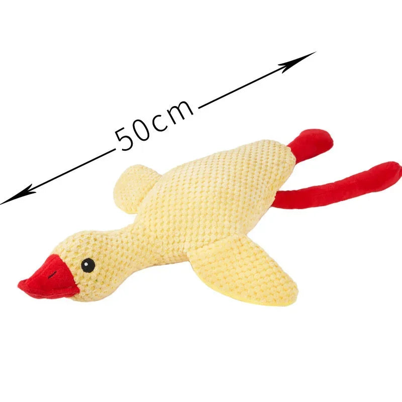 Quack Duck Dog Toy Durable The Mellowss Puppy Calming Pet Squeak Toys Soft Plush Yellow Stuffed Dog Chew Toy for Dogs Indoor