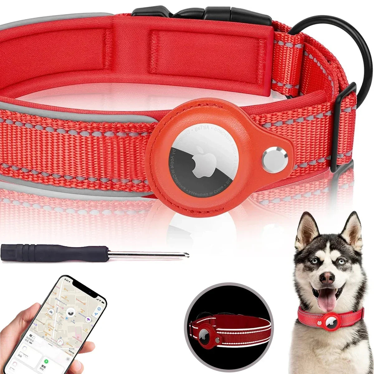 "Big Sell Off 28% & Free Ship". Apple Airtag anti-lost, latest location tracking, used to attach tracking devices, high-quality waterproof collar for dogs