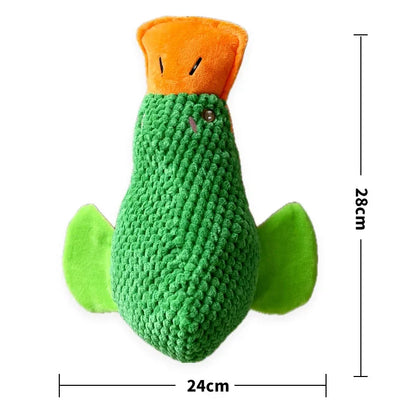 Quack Duck Dog Toy Durable The Mellowss Puppy Calming Pet Squeak Toys Soft Plush Yellow Stuffed Dog Chew Toy for Dogs Indoor