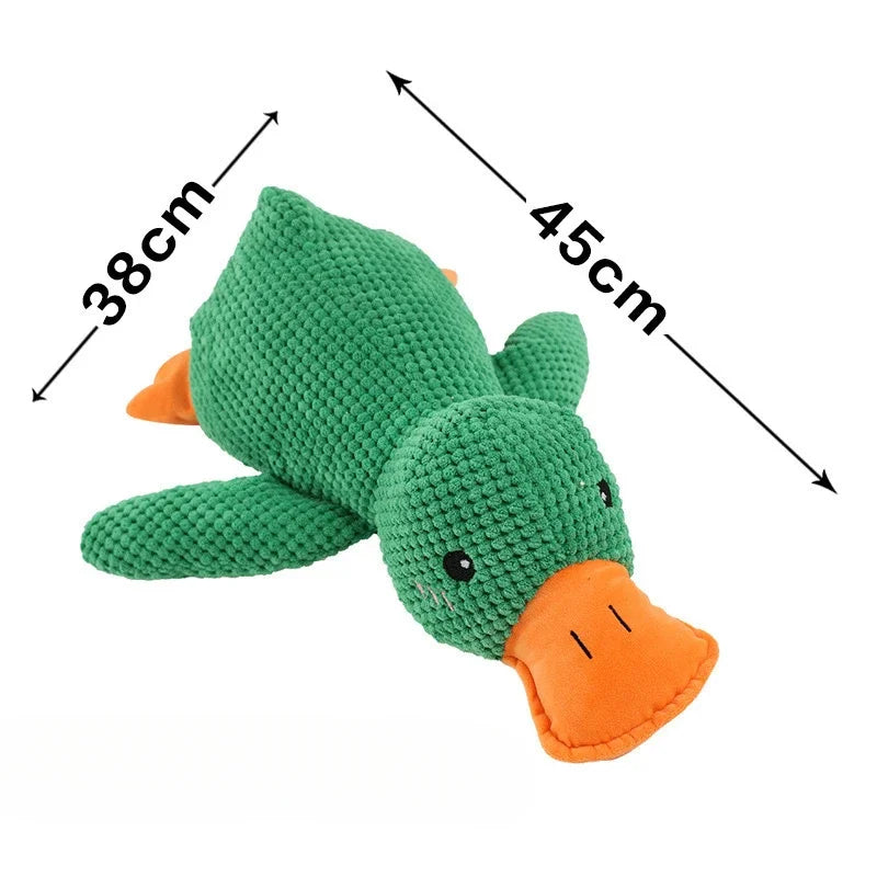 Quack Duck Dog Toy Durable The Mellowss Puppy Calming Pet Squeak Toys Soft Plush Yellow Stuffed Dog Chew Toy for Dogs Indoor