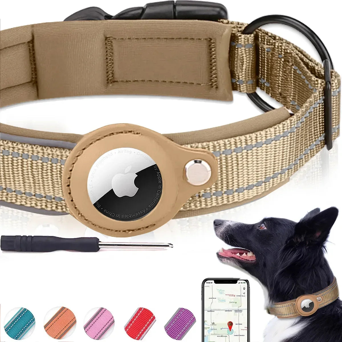 "Big Sell Off 28% & Free Ship". Apple Airtag anti-lost, latest location tracking, used to attach tracking devices, high-quality waterproof collar for dogs